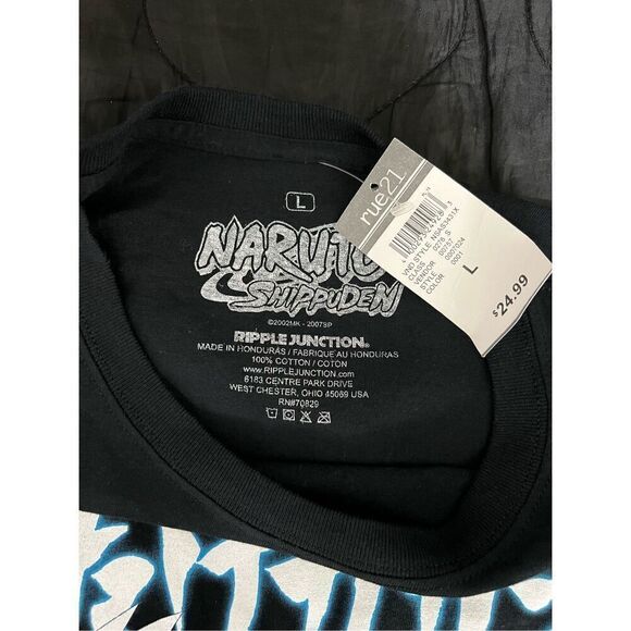 Rue21 Top Mens Size Large Black Naruto Shippuden Anbu Ops Kakashi T-Shirt NWT - Picture 3 of 6